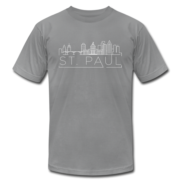 Saint Paul, Minnesota T-Shirt - Skyline Unisex Saint Paul T Shirt - slate