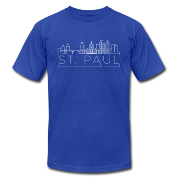 Saint Paul, Minnesota T-Shirt - Skyline Unisex Saint Paul T Shirt - royal blue