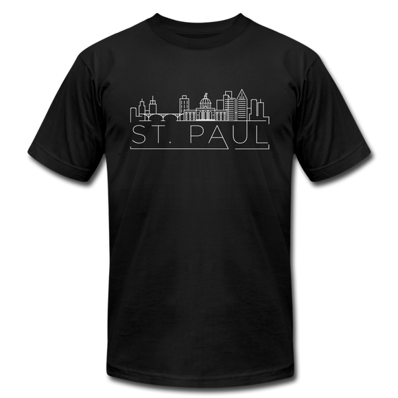 Saint Paul, Minnesota T-Shirt - Skyline Unisex Saint Paul T Shirt - black