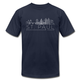 Saint Paul, Minnesota T-Shirt - Skyline Unisex Saint Paul T Shirt - navy