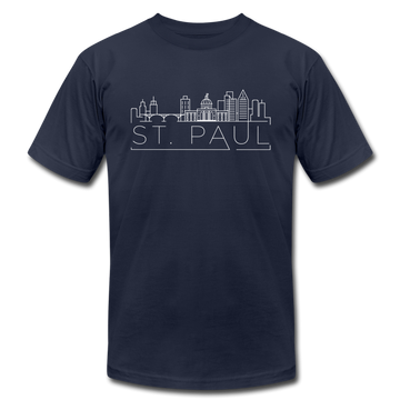 Saint Paul, Minnesota T-Shirt - Skyline Unisex Saint Paul T Shirt - navy