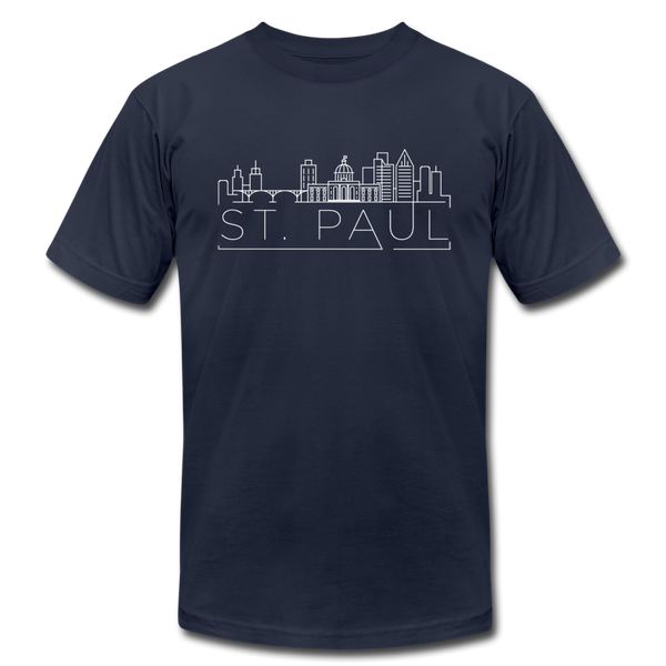 Saint Paul, Minnesota T-Shirt - Skyline Unisex Saint Paul T Shirt - navy