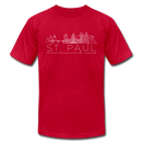 Saint Paul, Minnesota T-Shirt - Skyline Unisex Saint Paul T Shirt - red