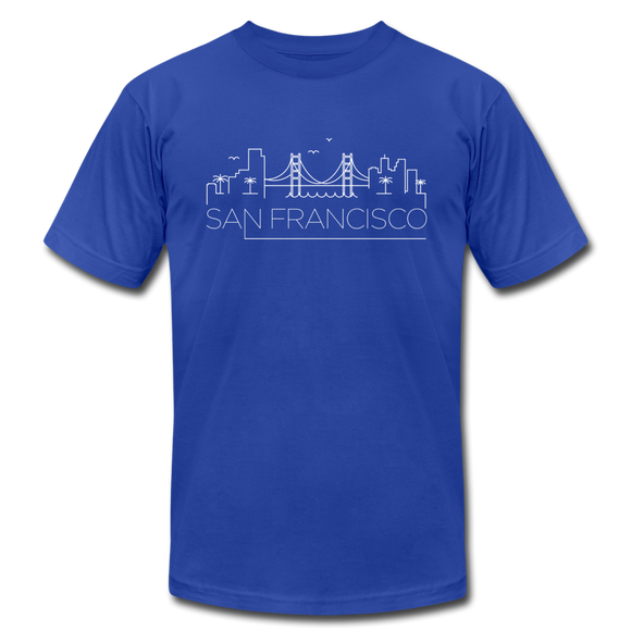 San Francisco, California T-Shirt - Skyline Unisex San Francisco T Shirt - royal blue