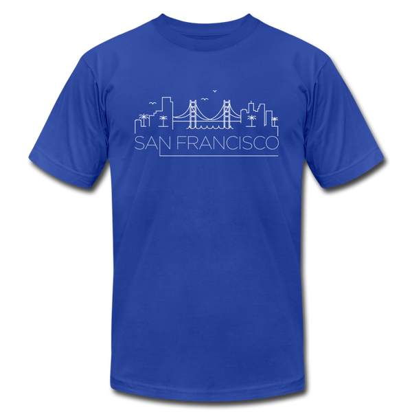 San Francisco, California T-Shirt - Skyline Unisex San Francisco T Shirt - royal blue