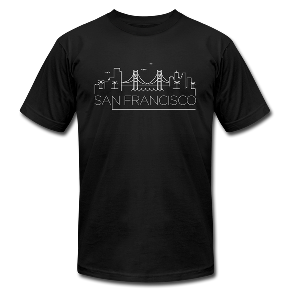 San Francisco, California T-Shirt - Skyline Unisex San Francisco T Shirt - black