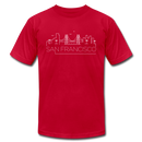 San Francisco, California T-Shirt - Skyline Unisex San Francisco T Shirt - red