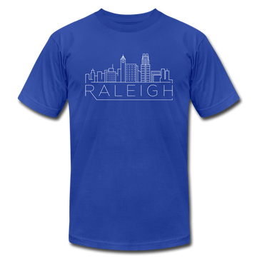 Raleigh, North Carolina T-Shirt - Skyline Unisex Raleigh T Shirt - royal blue