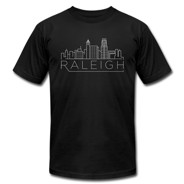 Raleigh, North Carolina T-Shirt - Skyline Unisex Raleigh T Shirt - black