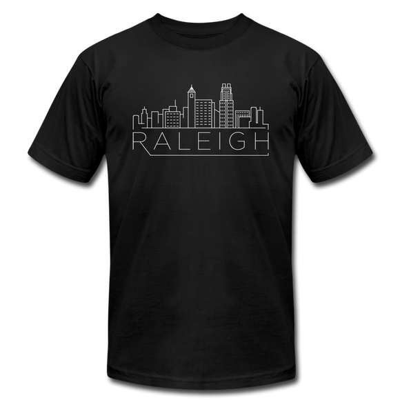 Raleigh, North Carolina T-Shirt - Skyline Unisex Raleigh T Shirt - black