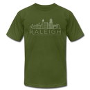 Raleigh, North Carolina T-Shirt - Skyline Unisex Raleigh T Shirt - olive