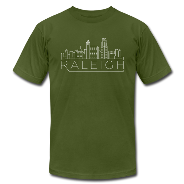 Raleigh, North Carolina T-Shirt - Skyline Unisex Raleigh T Shirt - olive
