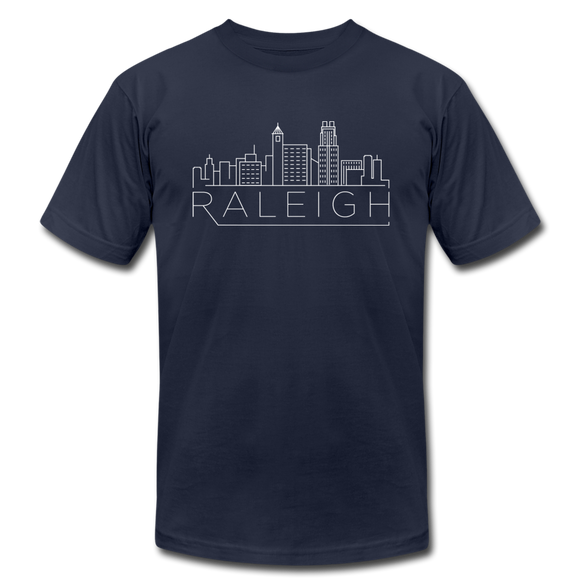 Raleigh, North Carolina T-Shirt - Skyline Unisex Raleigh T Shirt - navy