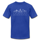 Savannah, Georgia T-Shirt - Skyline Unisex Savannah T Shirt - royal blue