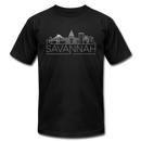 Savannah, Georgia T-Shirt - Skyline Unisex Savannah T Shirt - black