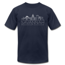 Savannah, Georgia T-Shirt - Skyline Unisex Savannah T Shirt - navy