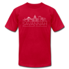 Savannah, Georgia T-Shirt - Skyline Unisex Savannah T Shirt - red