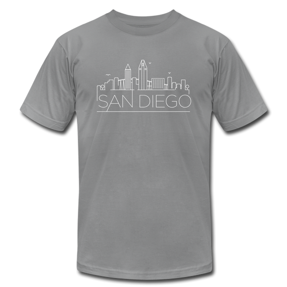 San Diego, California T-Shirt - Skyline Unisex San Diego T Shirt - slate