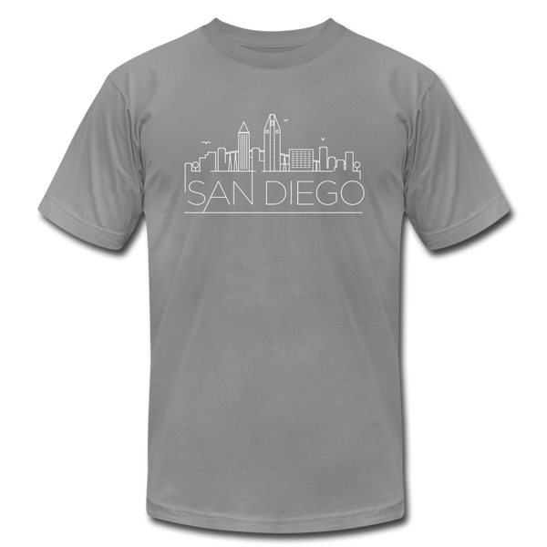 San Diego, California T-Shirt - Skyline Unisex San Diego T Shirt - slate