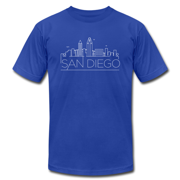 San Diego, California T-Shirt - Skyline Unisex San Diego T Shirt - royal blue
