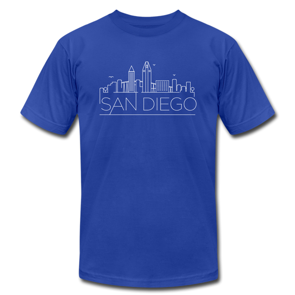 San Diego, California T-Shirt - Skyline Unisex San Diego T Shirt - royal blue