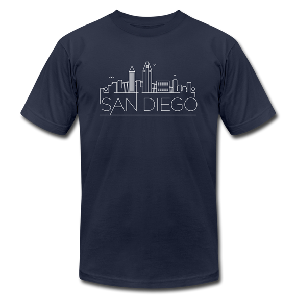 San Diego, California T-Shirt - Skyline Unisex San Diego T Shirt - navy