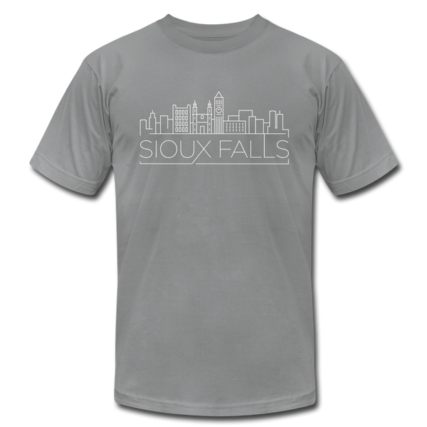 Sioux Falls, South Dakota T-Shirt - Skyline Unisex Sioux Falls T Shirt - slate