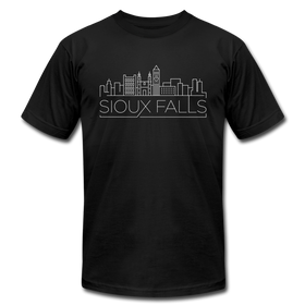 Sioux Falls, South Dakota T-Shirt - Skyline Unisex Sioux Falls T Shirt - black