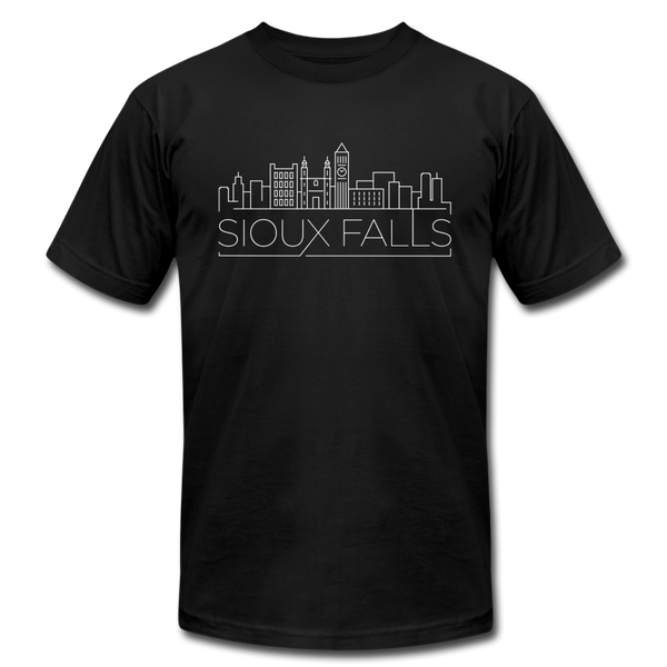 Sioux Falls, South Dakota T-Shirt - Skyline Unisex Sioux Falls T Shirt - black