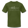 Sioux Falls, South Dakota T-Shirt - Skyline Unisex Sioux Falls T Shirt - olive