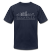 Sioux Falls, South Dakota T-Shirt - Skyline Unisex Sioux Falls T Shirt - navy