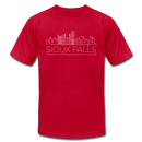 Sioux Falls, South Dakota T-Shirt - Skyline Unisex Sioux Falls T Shirt - red