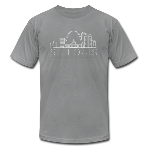 St. Louis, Missouri T-Shirt - Skyline Unisex St. Louis T Shirt - slate
