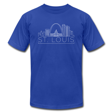 St. Louis, Missouri T-Shirt - Skyline Unisex St. Louis T Shirt - royal blue