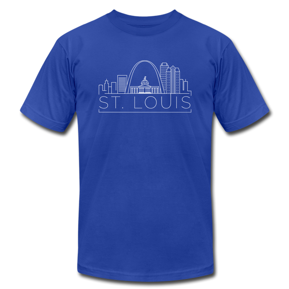 St. Louis, Missouri T-Shirt - Skyline Unisex St. Louis T Shirt - royal blue