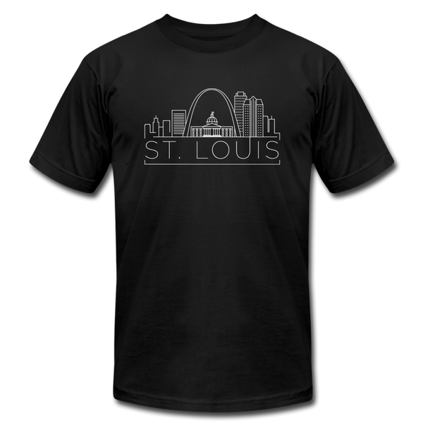 St. Louis, Missouri T-Shirt - Skyline Unisex St. Louis T Shirt - black
