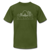 St. Louis, Missouri T-Shirt - Skyline Unisex St. Louis T Shirt - olive