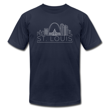 St. Louis, Missouri T-Shirt - Skyline Unisex St. Louis T Shirt - navy