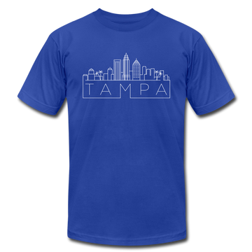 Tampa, Florida T-Shirt - Skyline Unisex Tampa T Shirt - royal blue