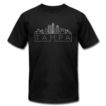 Tampa, Florida T-Shirt - Skyline Unisex Tampa T Shirt - black