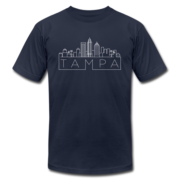 Tampa, Florida T-Shirt - Skyline Unisex Tampa T Shirt - navy
