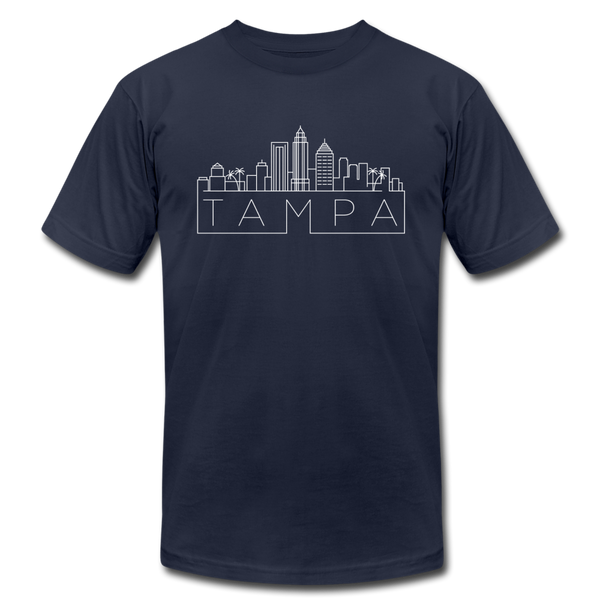 Tampa, Florida T-Shirt - Skyline Unisex Tampa T Shirt - navy