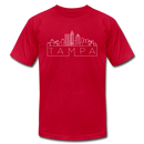 Tampa, Florida T-Shirt - Skyline Unisex Tampa T Shirt - red