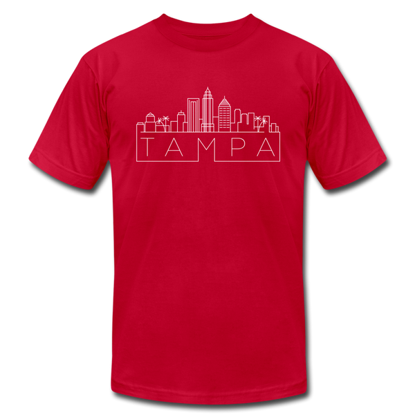 Tampa, Florida T-Shirt - Skyline Unisex Tampa T Shirt - red