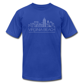 Virginia Beach, Virginia T-Shirt - Skyline Unisex Virginia Beach T Shirt - royal blue