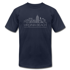 Virginia Beach, Virginia T-Shirt - Skyline Unisex Virginia Beach T Shirt - navy