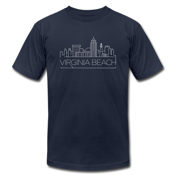 Virginia Beach, Virginia T-Shirt - Skyline Unisex Virginia Beach T Shirt - navy