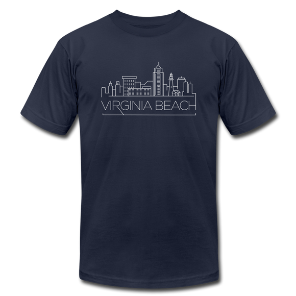 Virginia Beach, Virginia T-Shirt - Skyline Unisex Virginia Beach T Shirt - navy