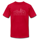 Virginia Beach, Virginia T-Shirt - Skyline Unisex Virginia Beach T Shirt - red