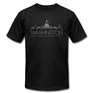Washington DC T-Shirt - Skyline Unisex Washington DC T Shirt - black